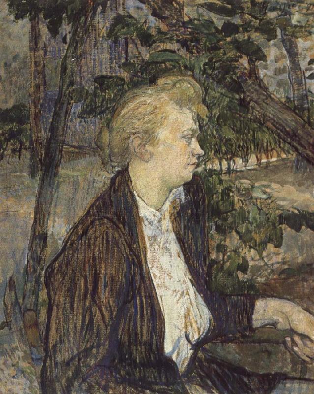 Henri de toulouse-lautrec Woman Seated in a Garden oil painting image